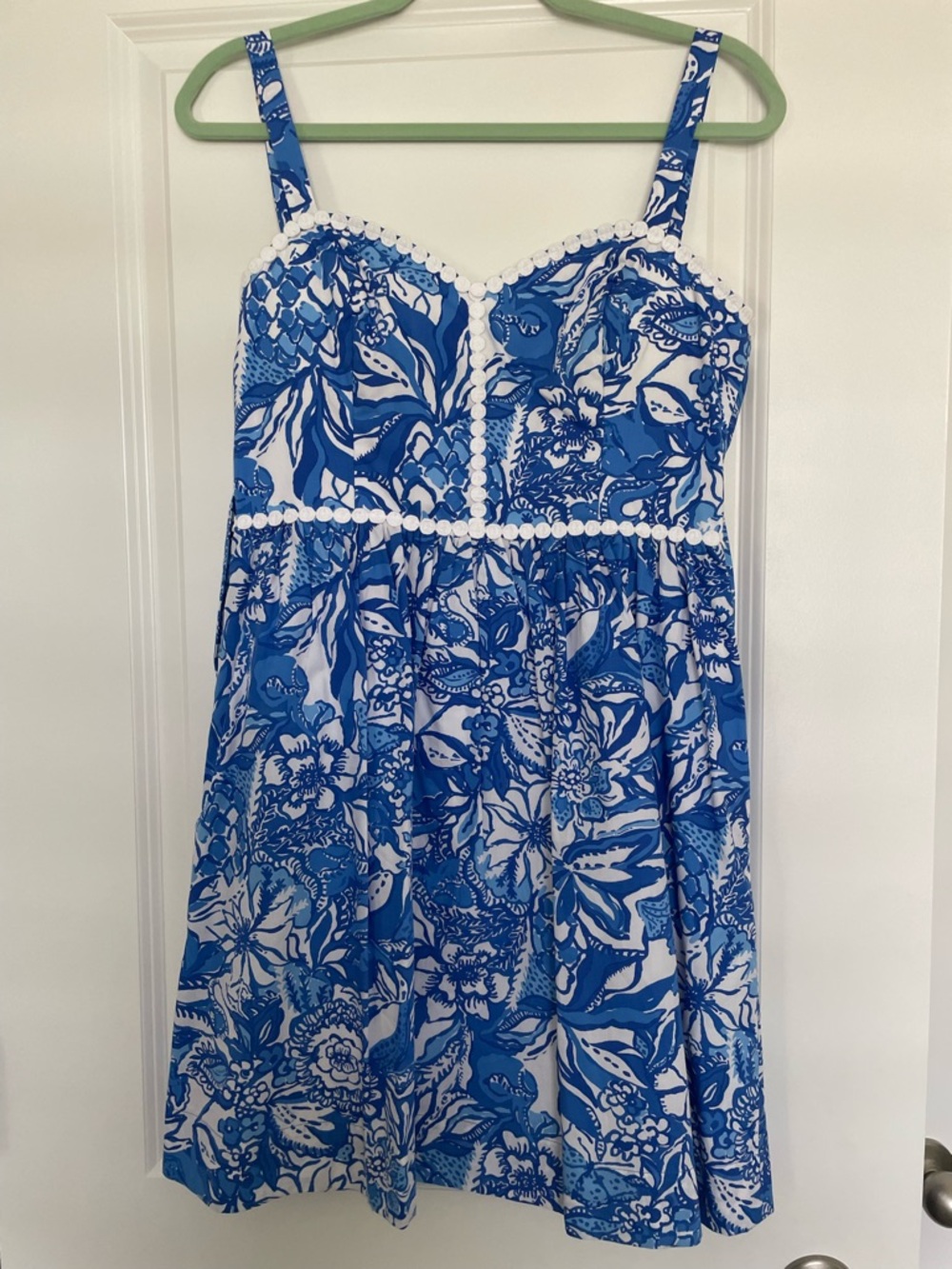 Lilly Pulitzer Blue and White Floral Sundress
